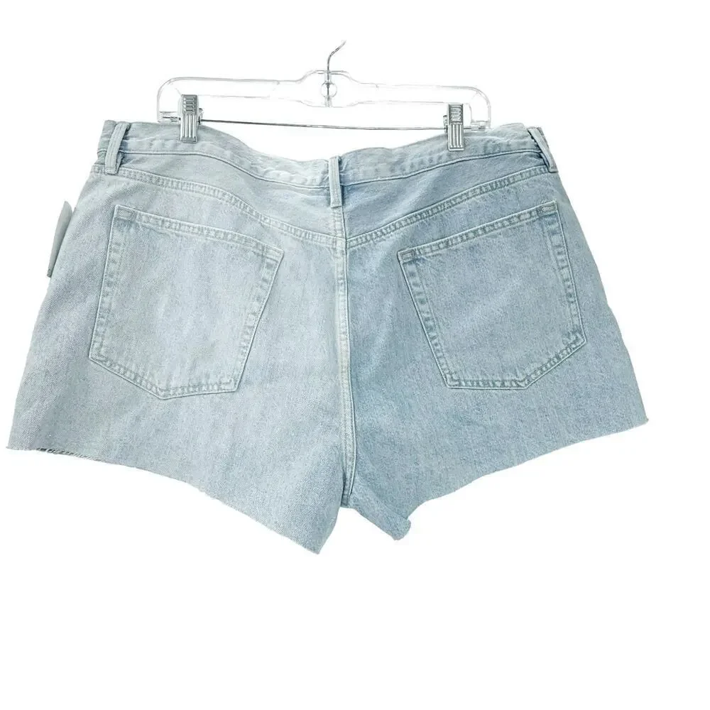 Frame Women's Le Brigette Denim High Rise Mini Short in Soap Size 34 NWT